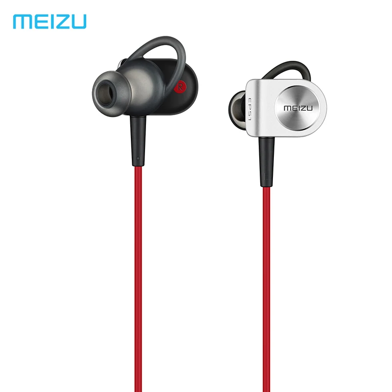Original Meizu EP51 Wireless Sports Headphone Bluetooth4 support aptX Noise Cancelling MIC Aluminium Alloy shell TPE Line | Электроника