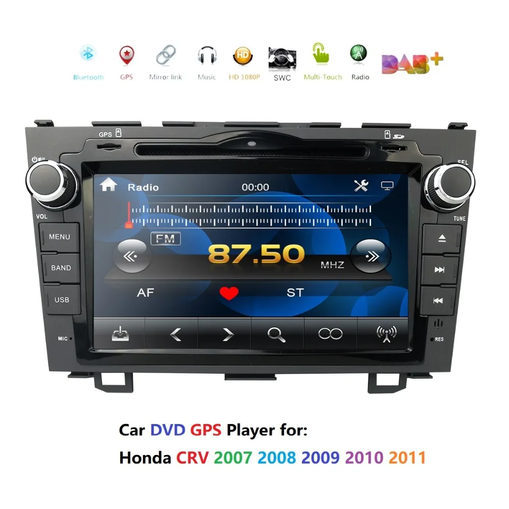 2 DIN Размер автомобильный стерео DVD GPS NAV радио для Honda CRV CR V 2007 2011 GPS/RDS/USB/SD/SWC/BT/CAM