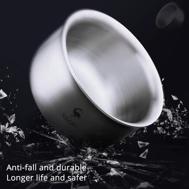 RUDAO Deep thickening 304 stainless steel bowl set double layer heat insulation anti scalding and dropping rice baby | Дом и сад