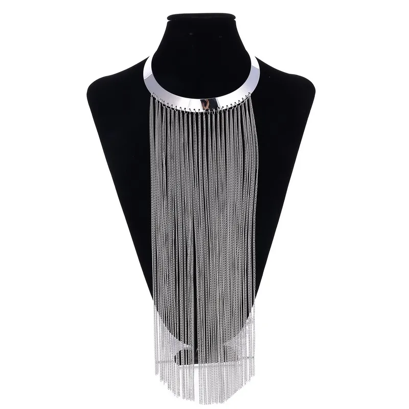 Женское Ожерелье ZOSHI Золотая цепочка длинное колье с кисточками и подвески