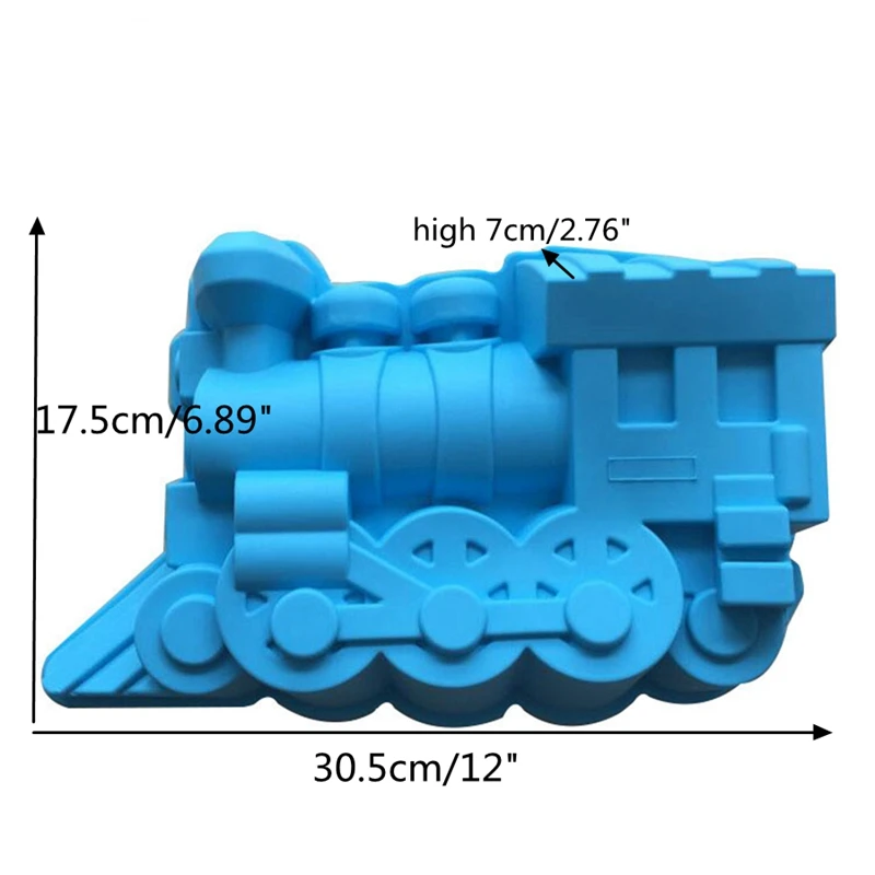 Силиконовая антипригарная форма для украшения тортов локомотивным поездом