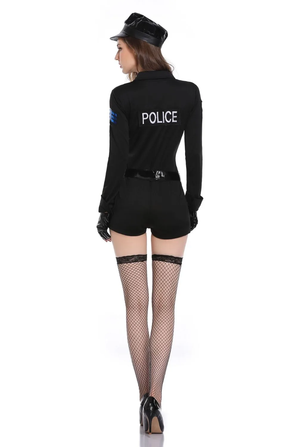 

Sexy Female Cop Police Officer Uniform Policewomen Costume Halloween Adult Women Police Cosplay Fancy Dress
