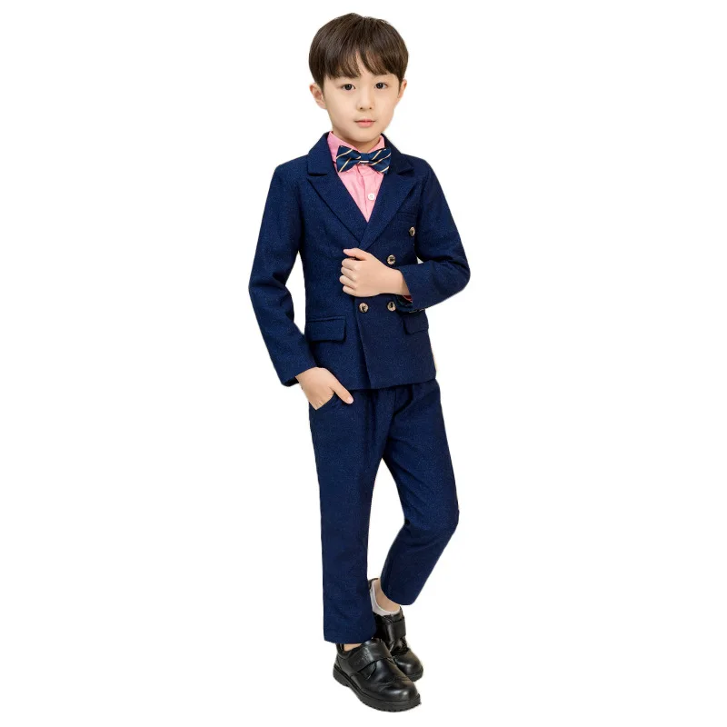 Свадебный костюм для мальчиков с цветочным принтом Детские вечерние костюмы