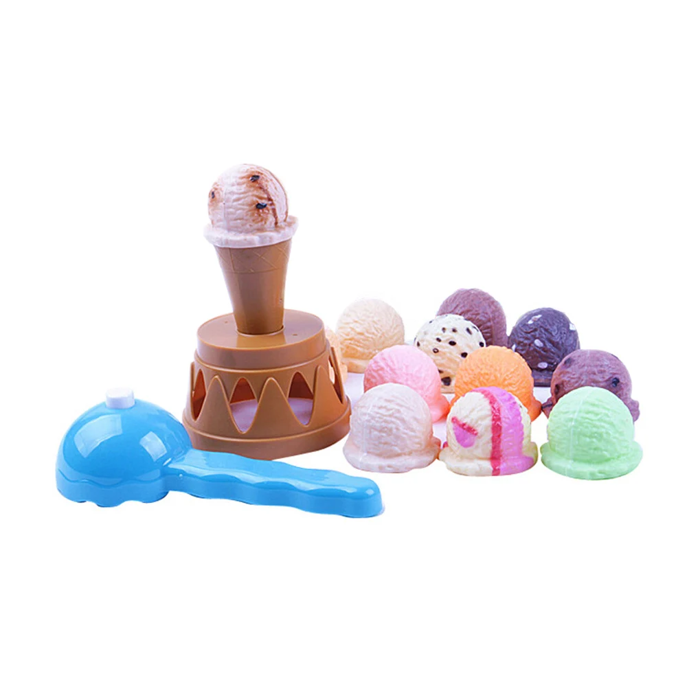 

1 Set Simulation Ice Cream Stack Food Model Educational Toys for Children Kids Pretend Play DIY Kitchen Toys Model Building Kits