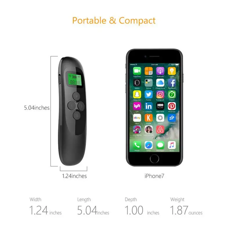 2.4GHz Wireless USB Point PPT Remote Control Presenter Laser flip pen Rechargeable Presentation with LCD Display | Электроника