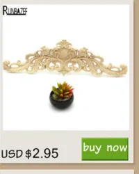 RUNBAZEF Wood Applique Carving European-style Furniture with Decorative Accessories Carved Door Heart Craft Decoration
