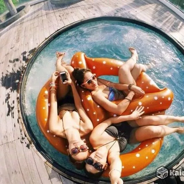 Гигантский надувной плавательный круг Pretzel матрас бассейн плавающий остров Boia