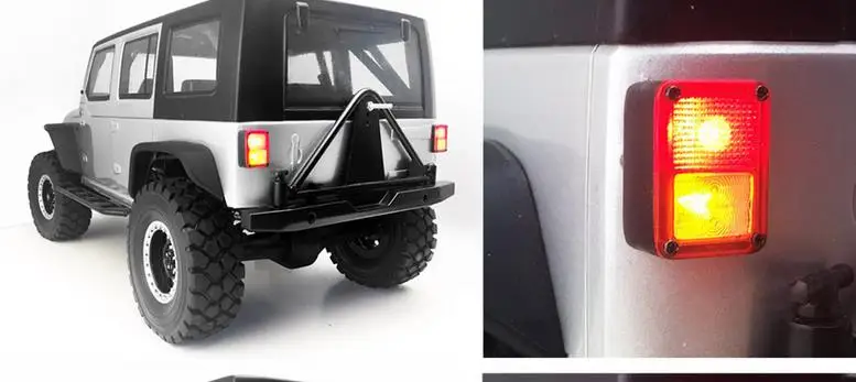 Новый задний фонарь (имитация) для 1/10 масштабе RC Wrangler axic SCX10 AX90027 AX90028 AX90035 AX90034 JEEP JK |