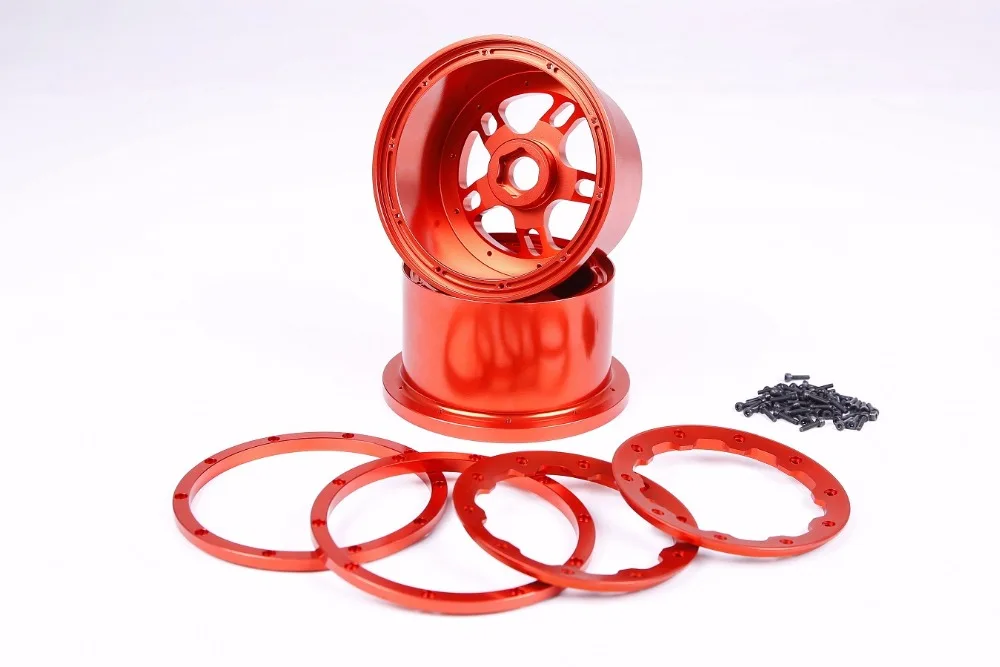 CNC сплав заднего колеса Ступицы Набор для 1/5 hpi rovan km baja 5b rc автозапчасти|Детали и