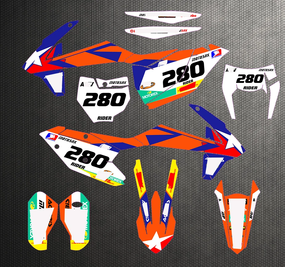 Настраиваемые Графические наклейки Полный комплект для KTM EXC 2017 2019 SXF SX F 2016 2018