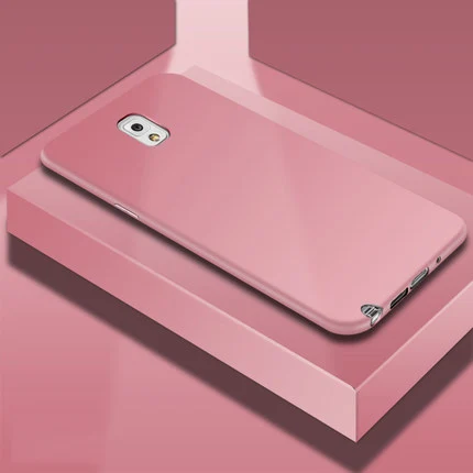 Мягкий силиконовый чехол для samsung Galaxy Note 3, Матовый ТПУ тонкий защитный чехол s для Galaxy Note3 N9008v, чехол - Цвет: Розовый