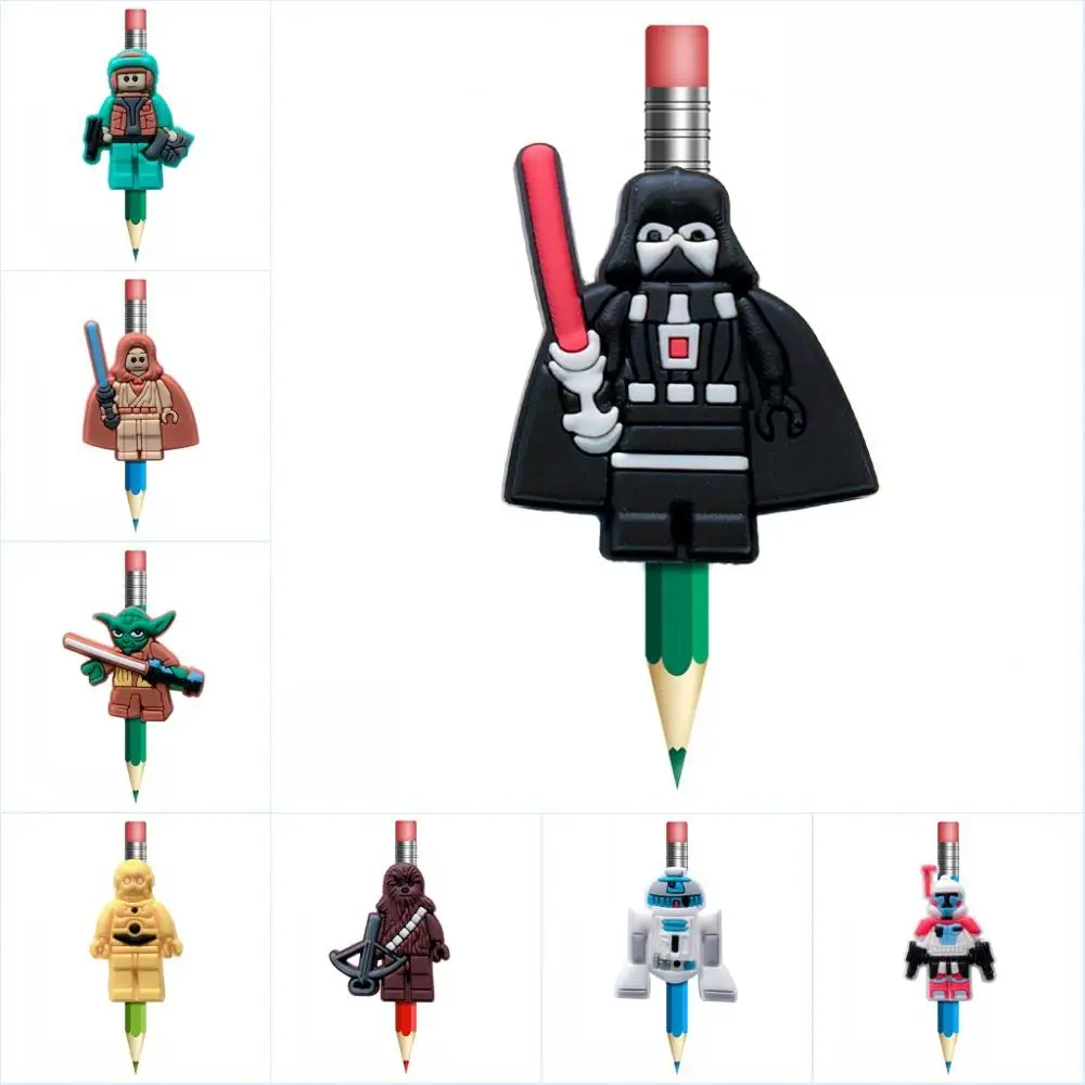 P8004-07-14 mix18pcs 18 шт./лот, Мстители, Моана, Грут, мультфильм, ПВХ, карандаш, топперы, сувенир, ручки, шапки, офисные, школьные канцелярские принадлежности, детский подарок на день рождения - Цвет: P8004-07-14 mix18pcs