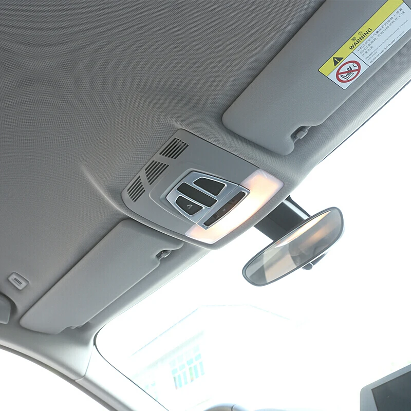 

For BMW X1 F48 2016 2017 2018 Car front reading Lampshade decoration cover trim Stainless steel auto accessories styling