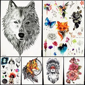 GoldOcean сексуальные Временные татуировки наклейки злые Злодеи персонажи татуировки панк Рок девушка водостойкая флэш-Татуировка мужчины