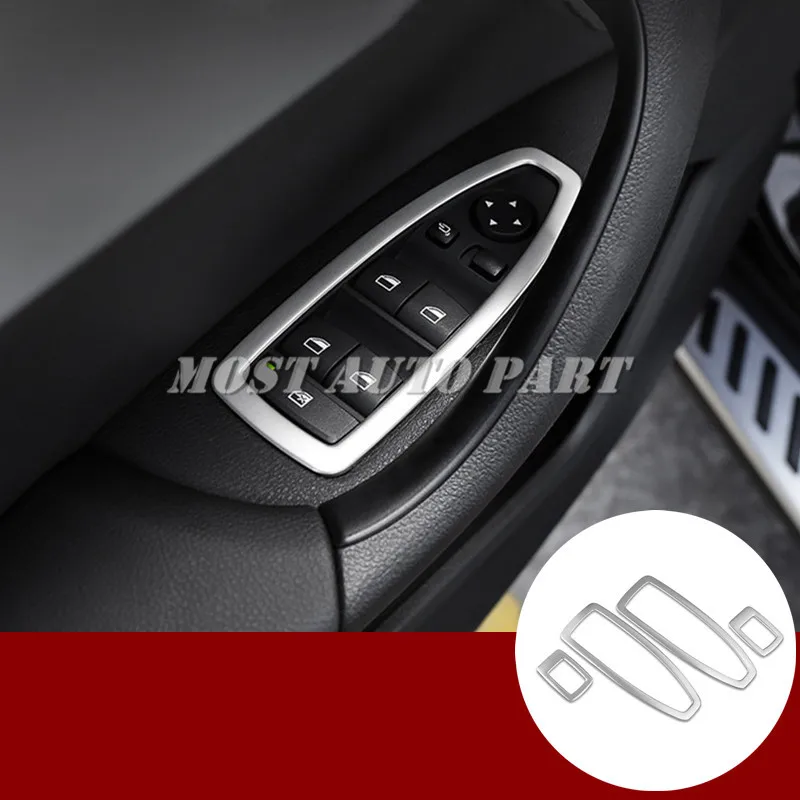 Кнопка переключателя из нержавеющей стали для двери и окна Накладка BMW X1 F48 2016 2021