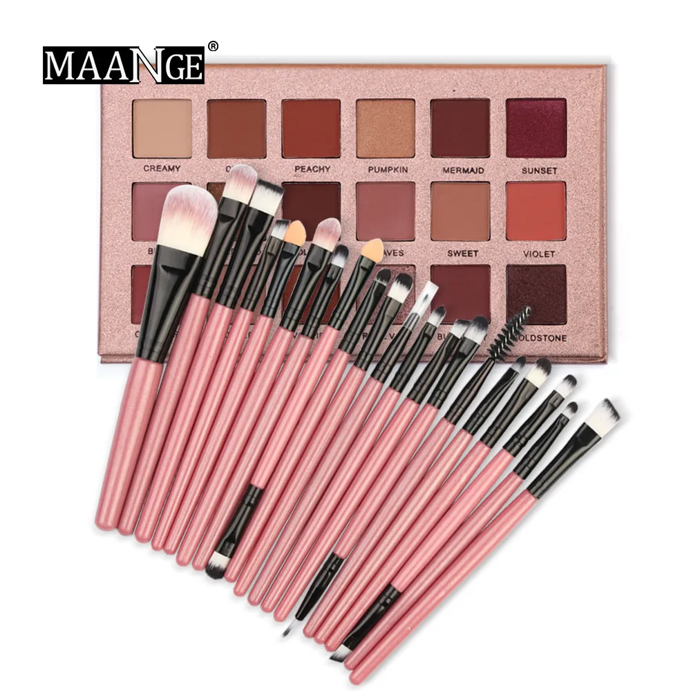 Maange Maquillaje Rofesional18 цвет мерцающие блестящие тени для век порошок матовые набор