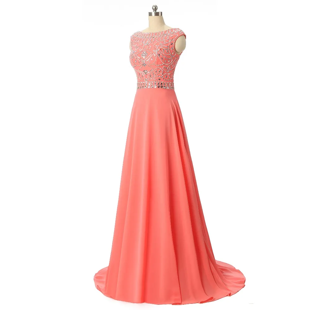 Женское платье трапеция длинное вечернее длиной до пола с кристаллами и бусинами