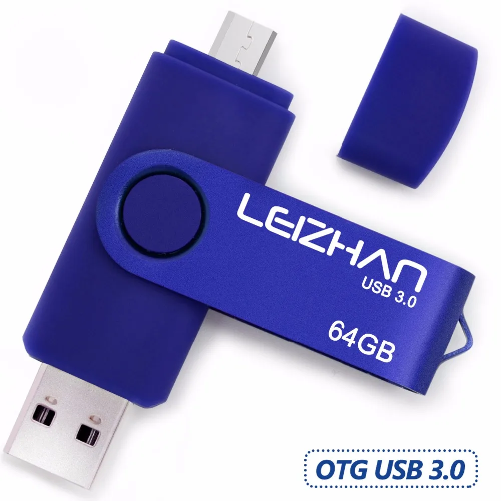 USB флеш накопитель LEIZHAN OTG 4 ГБ 8 16 32 64 для Android/планшета/ПК 3 0 флешка высокого