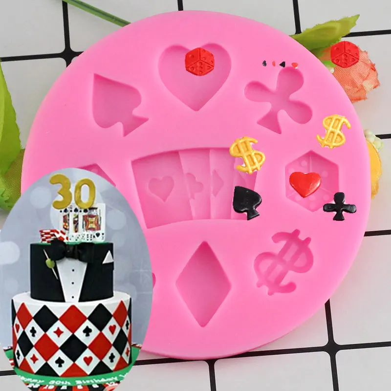 Игральные карты в форме шоколада конфет форма 3D искусственный шоколад