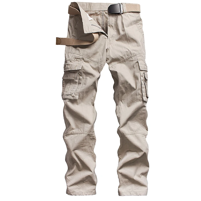 2018 Mens Military Tactical Loose Multi Pocket Militar Cargo Pants Camouflage Combat Army Trousers With Pockets | Мужская одежда