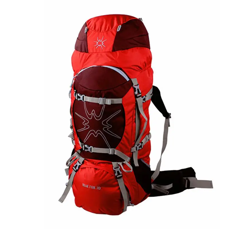 Red SAMSTRONG 70L походные альпинистские Рюкзаки Большой Вместительный дальний рюкзак большая уличная сумка нейлоновая профессиональная альпинистская сумка - Цвет: Red