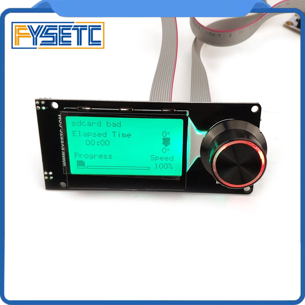 Тип F mini 12864 V1.2 смарт дисплей MINI12864 жк экран черный на зеленом поддерживает Marlin DIY с