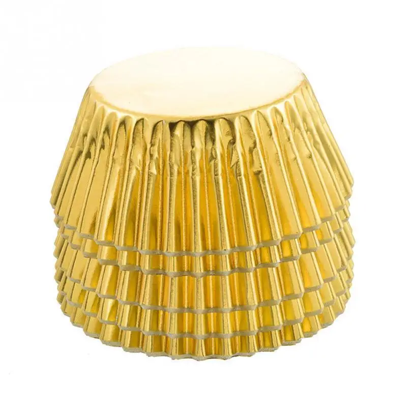 100 шт./коркор. алюминиевая фольга бумажный стакан для торта Формы кексов вкладыши