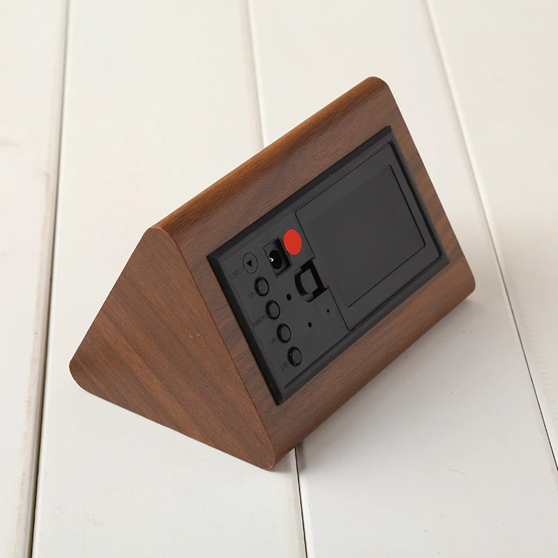 Digitalalarmclock Alarm Clock Voice Control Led Digital Bamboo Red Light Despertador Modern | Дом и сад