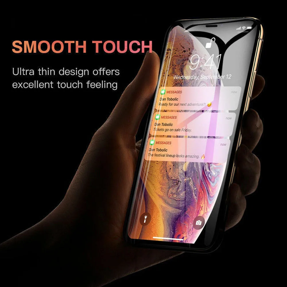 30D защитное стекло на iPhone X XS Max XR закаленное с закругленными краями полное