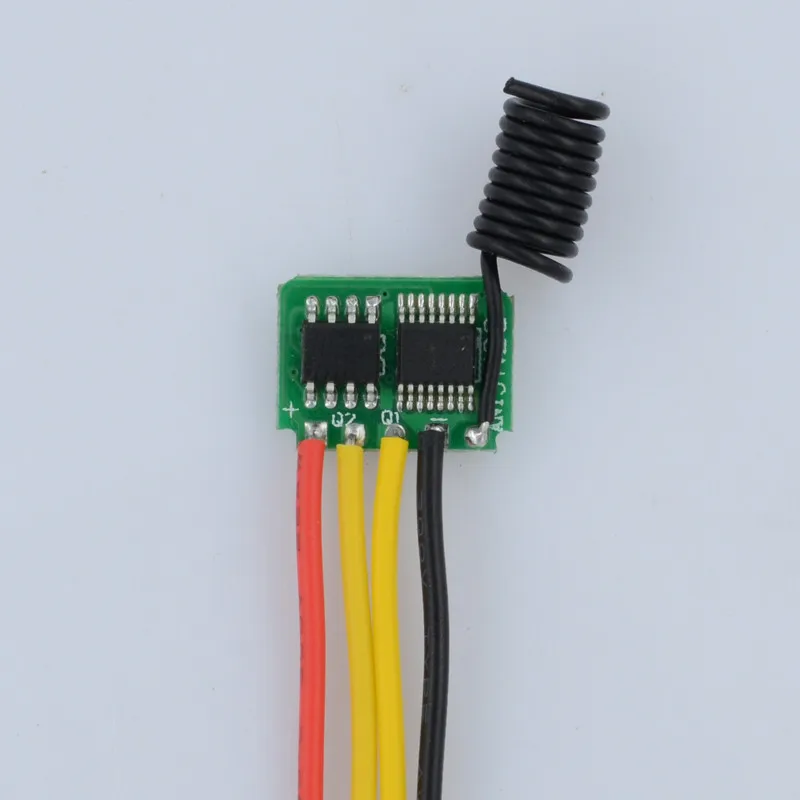 Миниатюрный Приемник 433 МГц 2 канальный МОП переключатель мгновенный небольшой