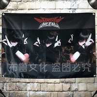 babymetal japanese girl rock mix poster big four hole hanging cloth flags banners music studio bar cafe dorm room home decor