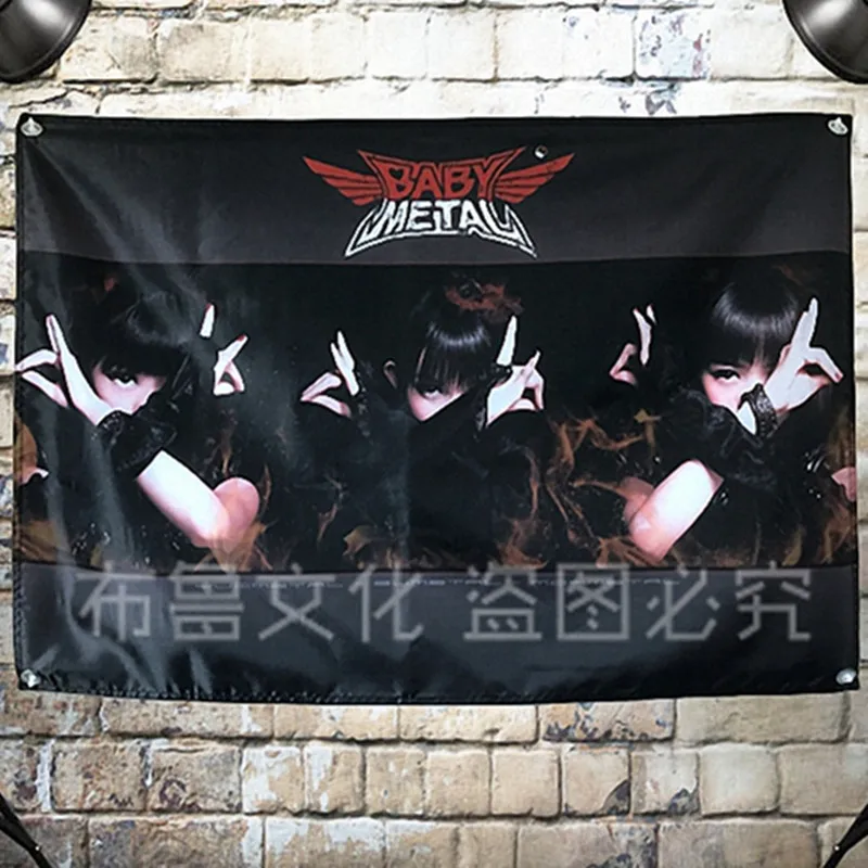 Постер BABYMETAL в стиле японской рок микс для девочек тканевые Висячие баннеры с