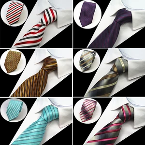 RBOCOTT мужские классические галстуки 8 см галстук синий полосатый галстук черный цветочный галстук желтый и фиолетовый и серебристый для бизнеса красный свадебный