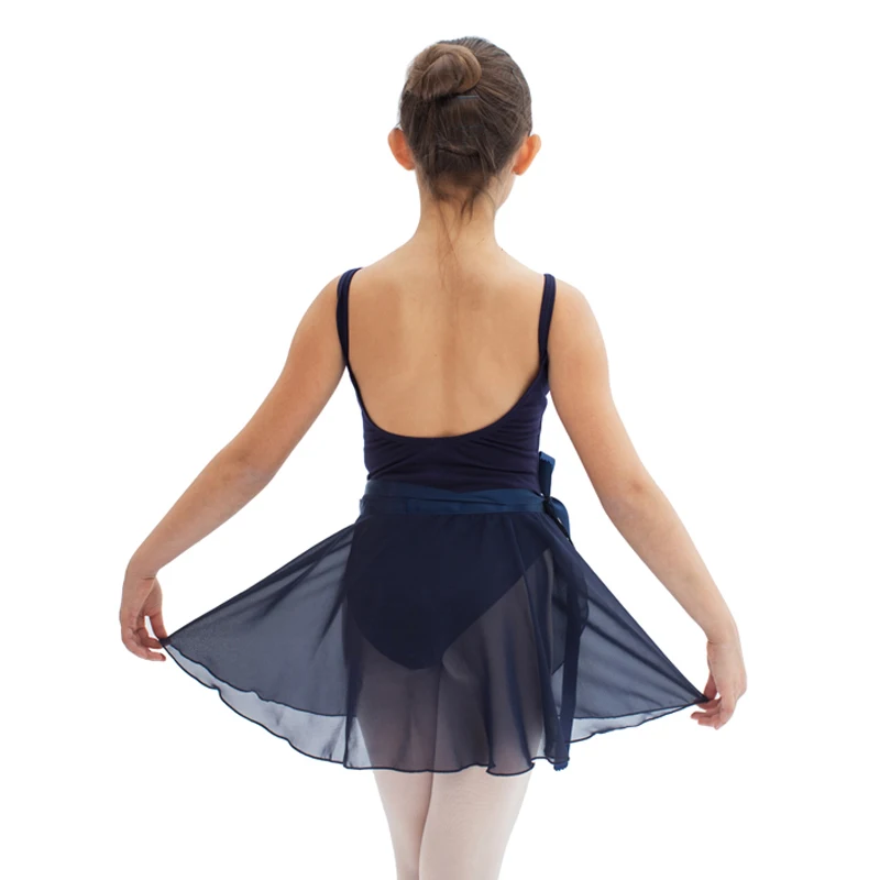 Балетная юбка для девочек высокое качество черный цвет купальник из шифона