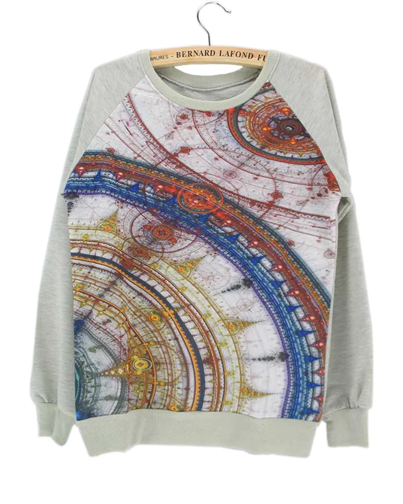 Женский Осенний свитшот с длинным рукавом в европейском и американском