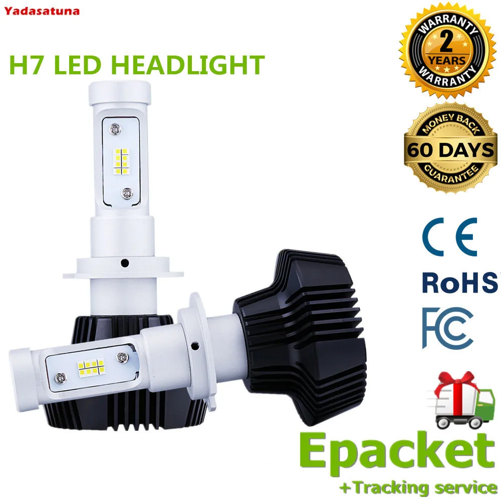 Новинка 2X H7 6000 лм 80 Вт комплект для переоборудования автомобильных фар головного света лампочки с сетевой вилкой 3000K/10000K (желтый)/K (голубой) с цветной крышкой