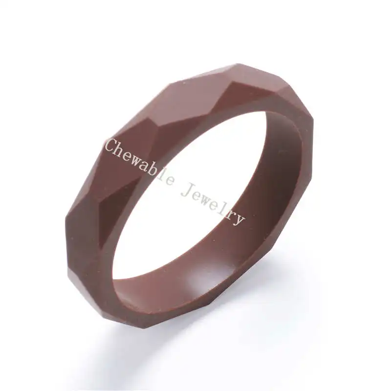 chocolate Модные женские браслеты, 1 шт., силиконовые браслеты для прорезывания зубов для детей, BPA бесплатно,, Детские Жевательные Силиконовые Бусины - Окраска металла: chocolate