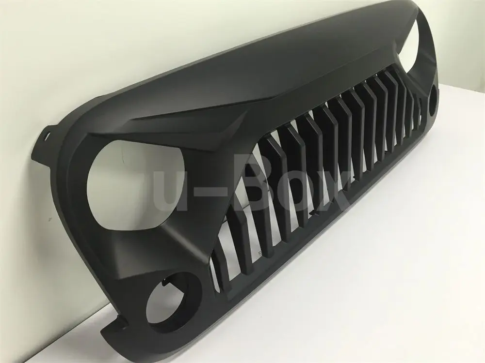 Матовый Черный Сердитые Птицы Обновления Topfire Сетки Решетка Вставка Для Jeep JK Wrangler