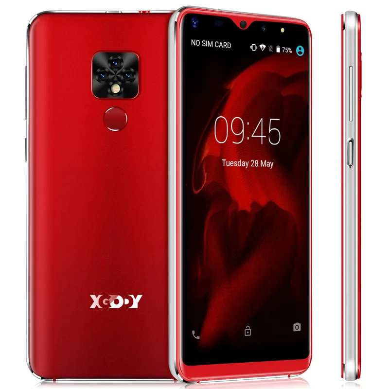 Red XGODY mate 20 Мини-смартфон 5," 18:9 Android 9,0 Face ID 1 Гб+ 16 Гб четырехъядерный мобильный телефон 2500 мАч 3g Две sim-карты 5Мп мобильный телефон - Цвет: Red