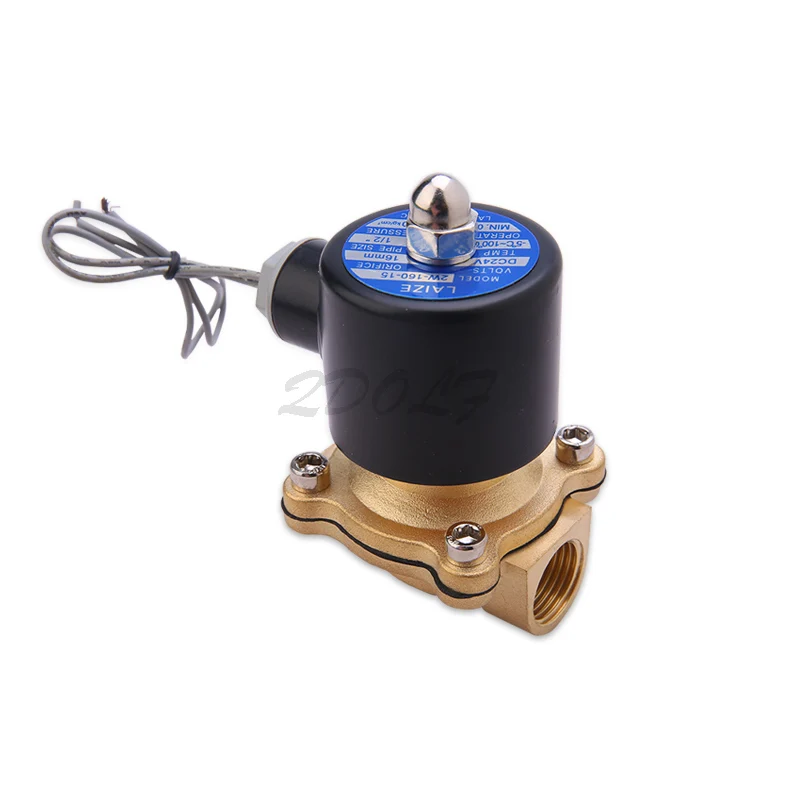 2W025 08 AC220V DC12V DC24V 1/4 &quotЭлектрический электромагнитный клапан Вода Воздух N/C Газ