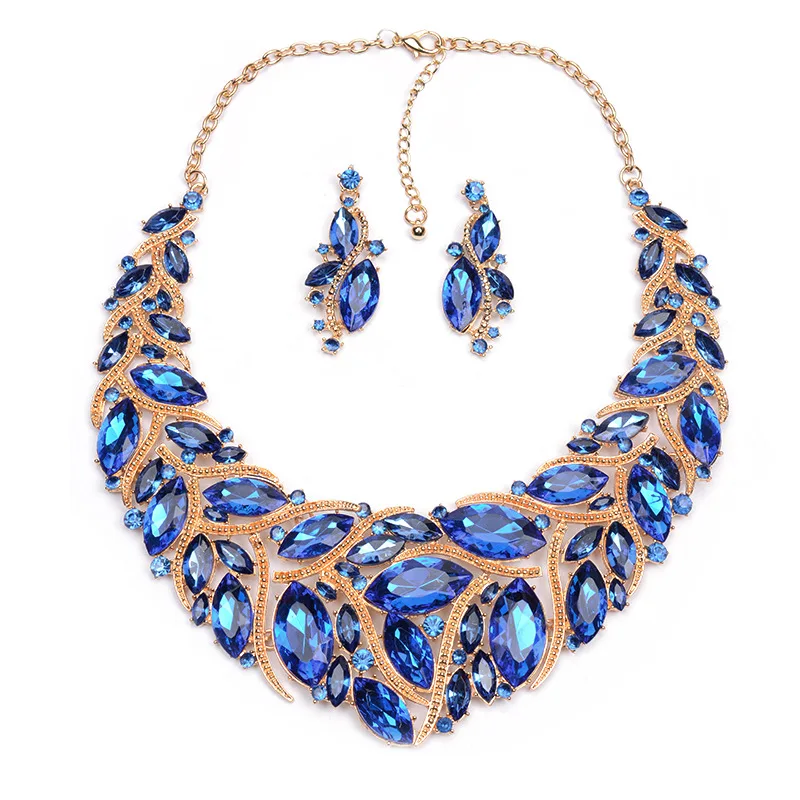 2016 роскошное ожерелье с цветными кристаллами и жемчужинами для невесты