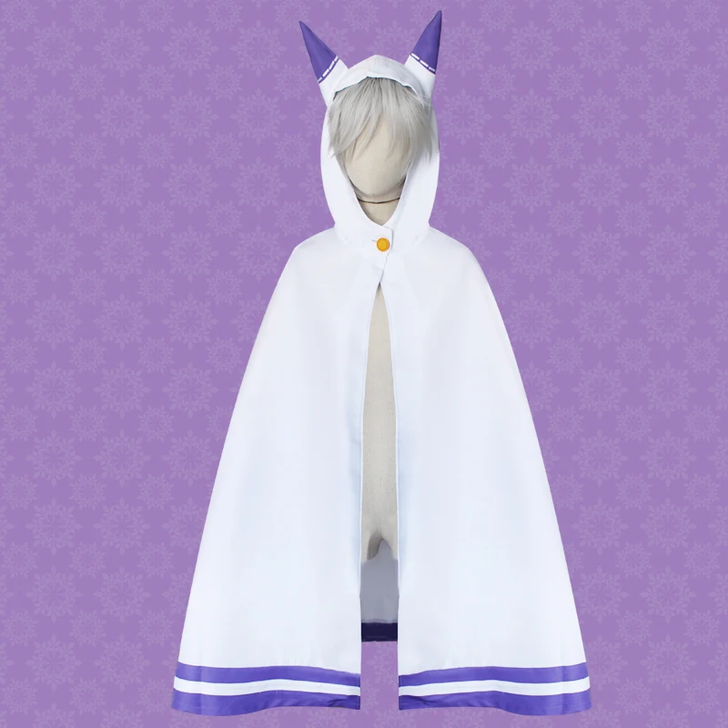 Re Zero kara Hajimeru Isekai Seikatsu Emilia Аниме Косплей Костюм накидка с кошачьими ушками +