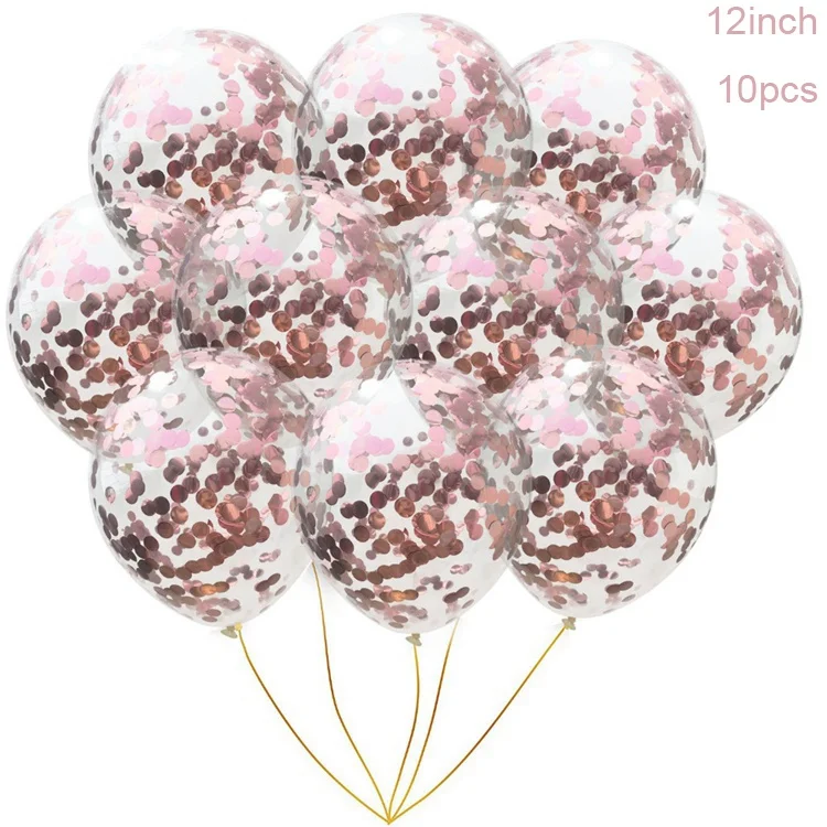 Rose Gold Confetti Йориу мама быть фольгированные шары латексный шар ребенок душ мальчик его девочка о ребенок пол раскрыть вечерние украшения Дети Babyshower - Цвет: Rose Gold Confetti