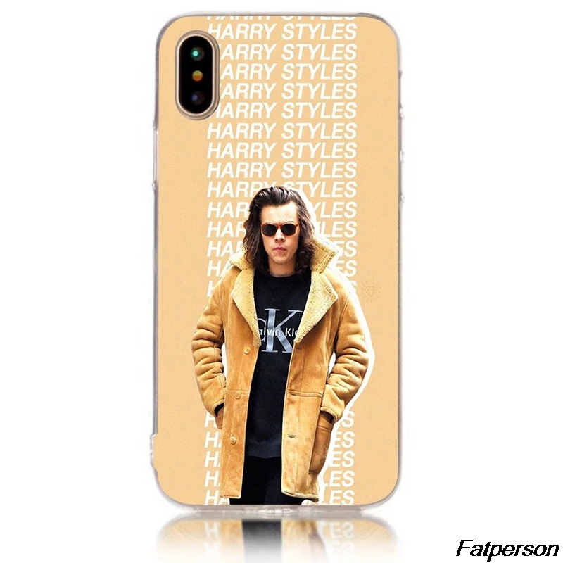Жесткий прозрачный чехол Гарри Стайл для Apple iPhone 8 8Plus 7 7Plus 5 5S SE 5C 4 4S X 10 6 6s