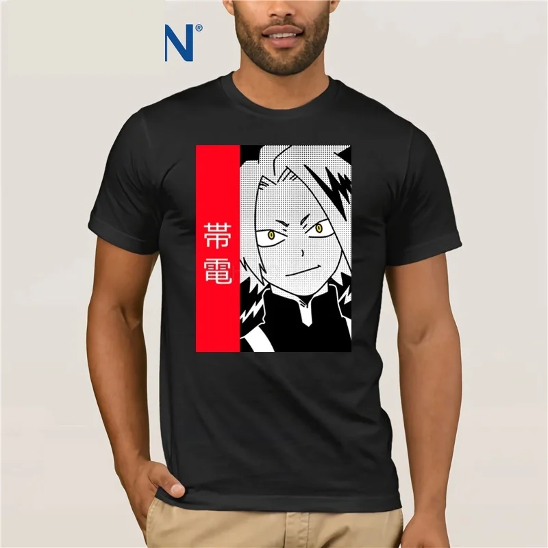 Boku no Hero Academia Inspired Shirt рубашка Kaminari Denki из аниме Мой герой Академии манга BNHA|Мужские