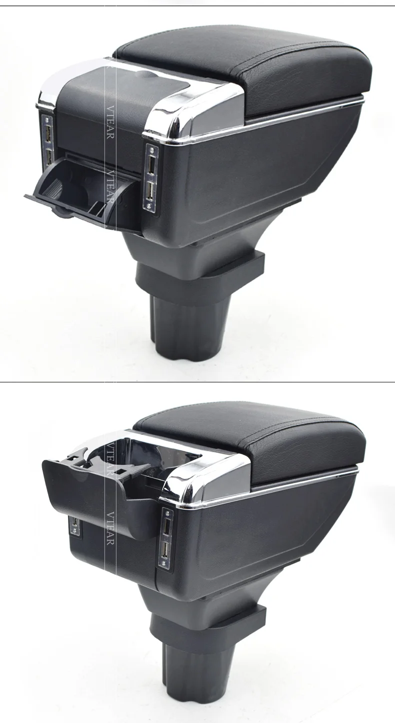 Vtear для Toyota RAV4, подлокотник, коробка, зарядка через usb, повышается, двойной слой, центральный магазин, содержание, подстаканник, пепельница, аксессуары 99-03