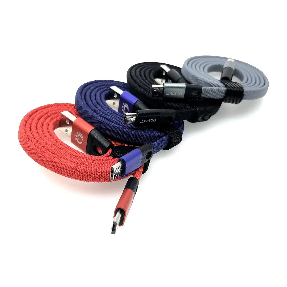 100 шт./лот OLESiT UNS-K155/K156/K157 1 м 3а плоский Micro USB кабель для зарядки и передачи данных