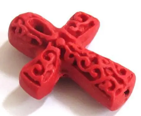 Новое поступление 10 шт. резная Лаковая посуда Cinnabar Cross Beads модные женские