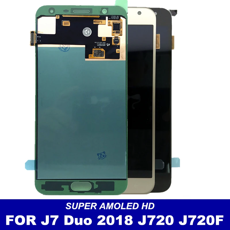 Для Samsung Galaxy J7 Duo 2018 J720 J720F SM супер AMOLED ЖК дисплей сенсорный дигитайзер экран сборка