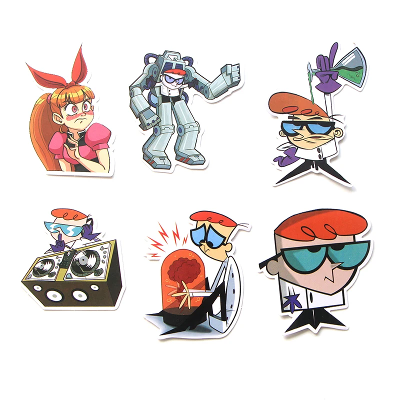 39 шт. Dexter's Lab Забавный мультфильм DIY Скрапбукинг альбом багаж ноутбук мотоцикл трафарет Водонепроницаемая наклейка E0049